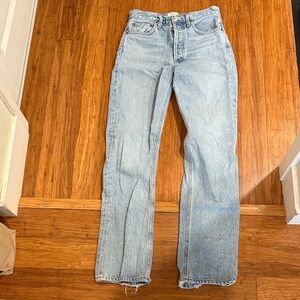 Agolde Light Wash 90’s pinch waist